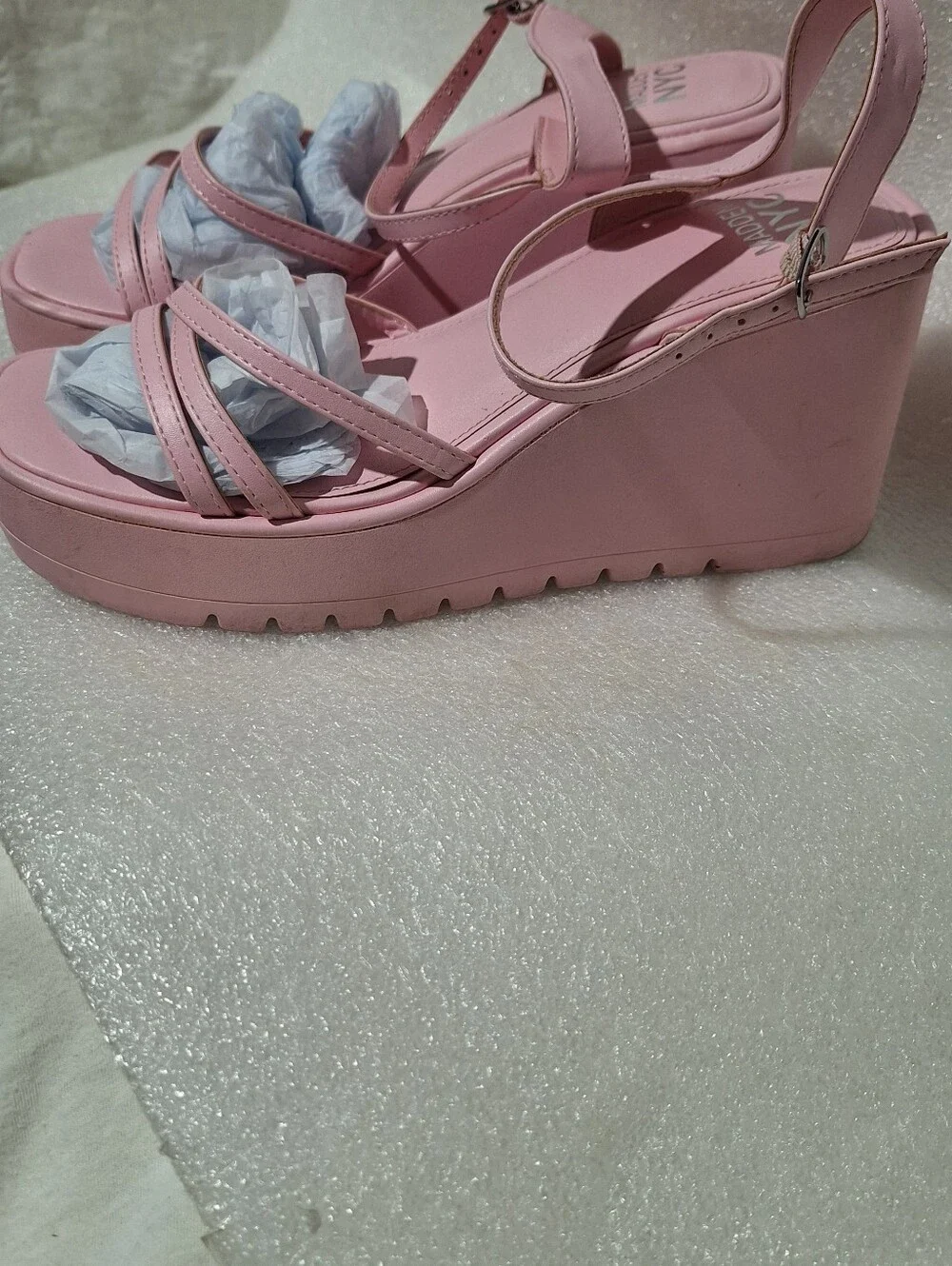 Pink Platform Wedge Sandals - Women
